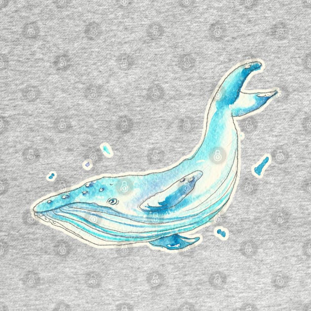 Sophie - Watercolor Whale by ElenaCasiglio